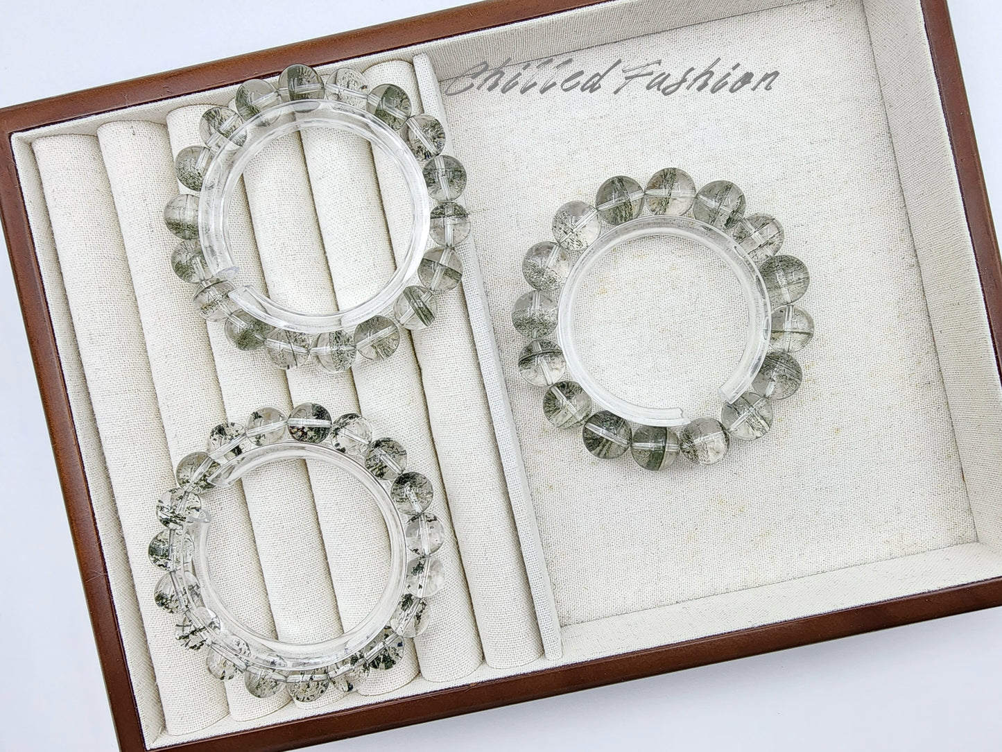 [Bracelet] Natural Green Phantom Quartz Bracelet