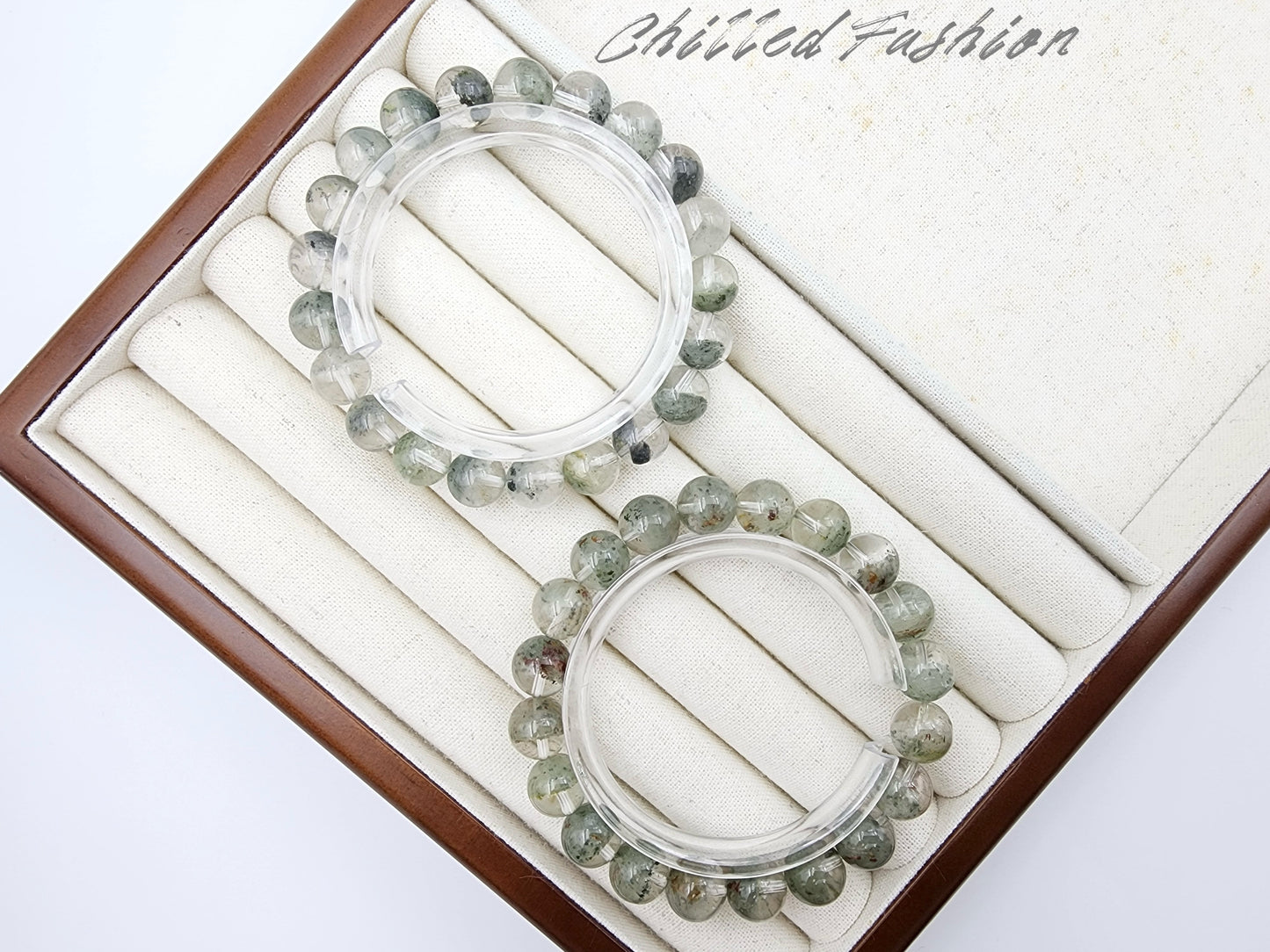 [Bracelet] Misty Forest Green Phantom Quartz Bracelet