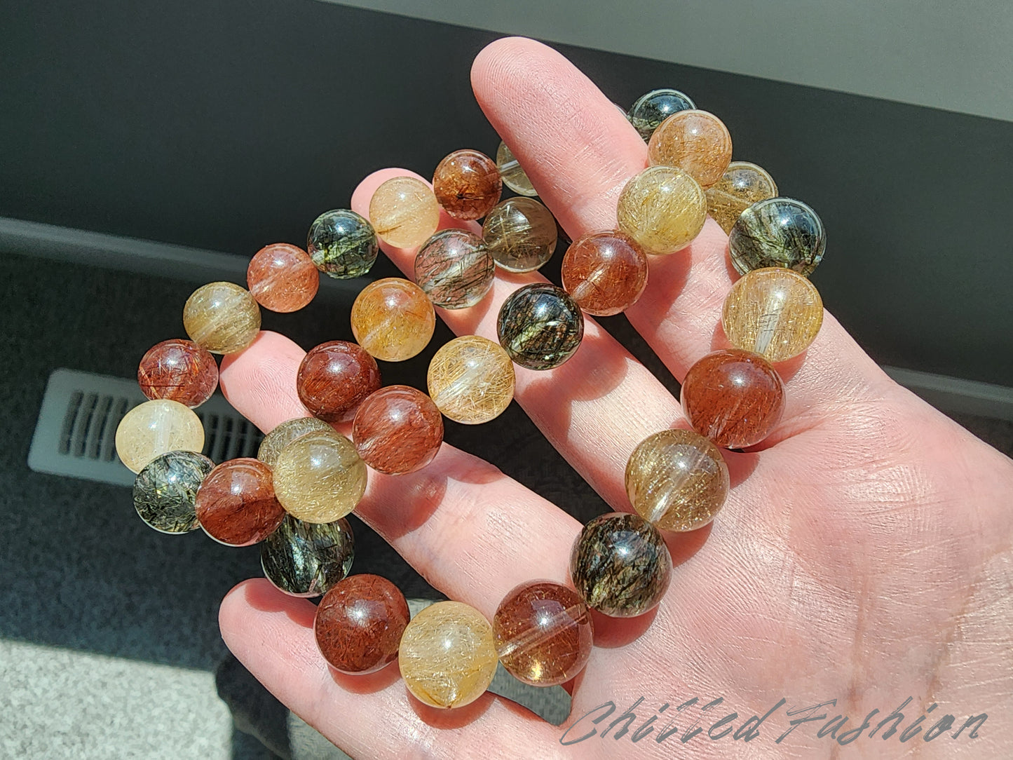 [Bracelet] Multi-Color Rutilated Quartz Bracelet
