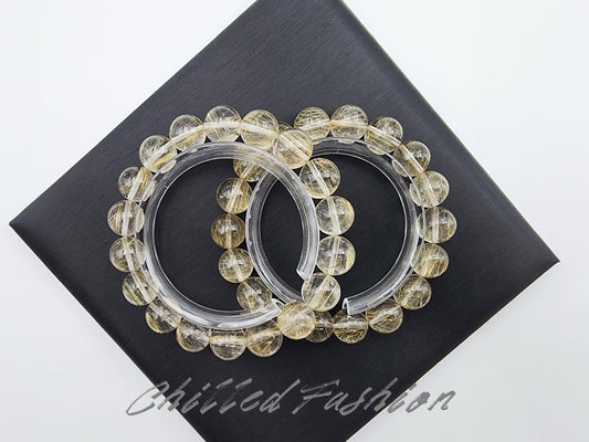 [Bracelet] Natural Golden Rutilated Quartz Bracelet