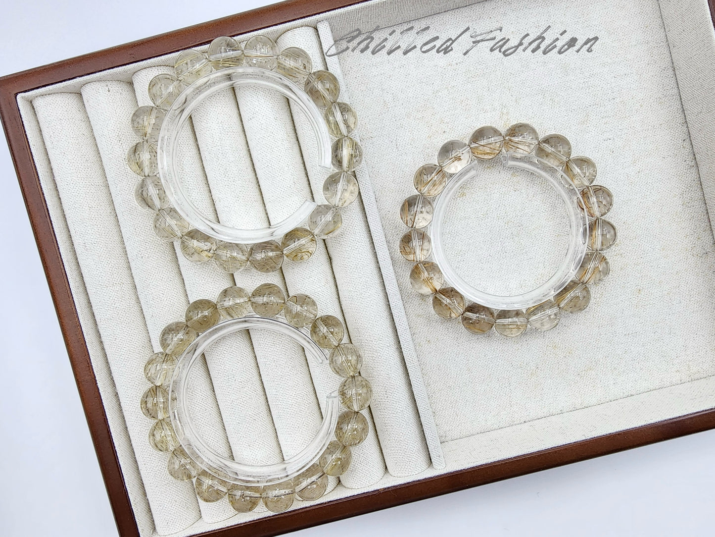 [Bracelet] Natural Golden Rutilated Quartz Bracelet