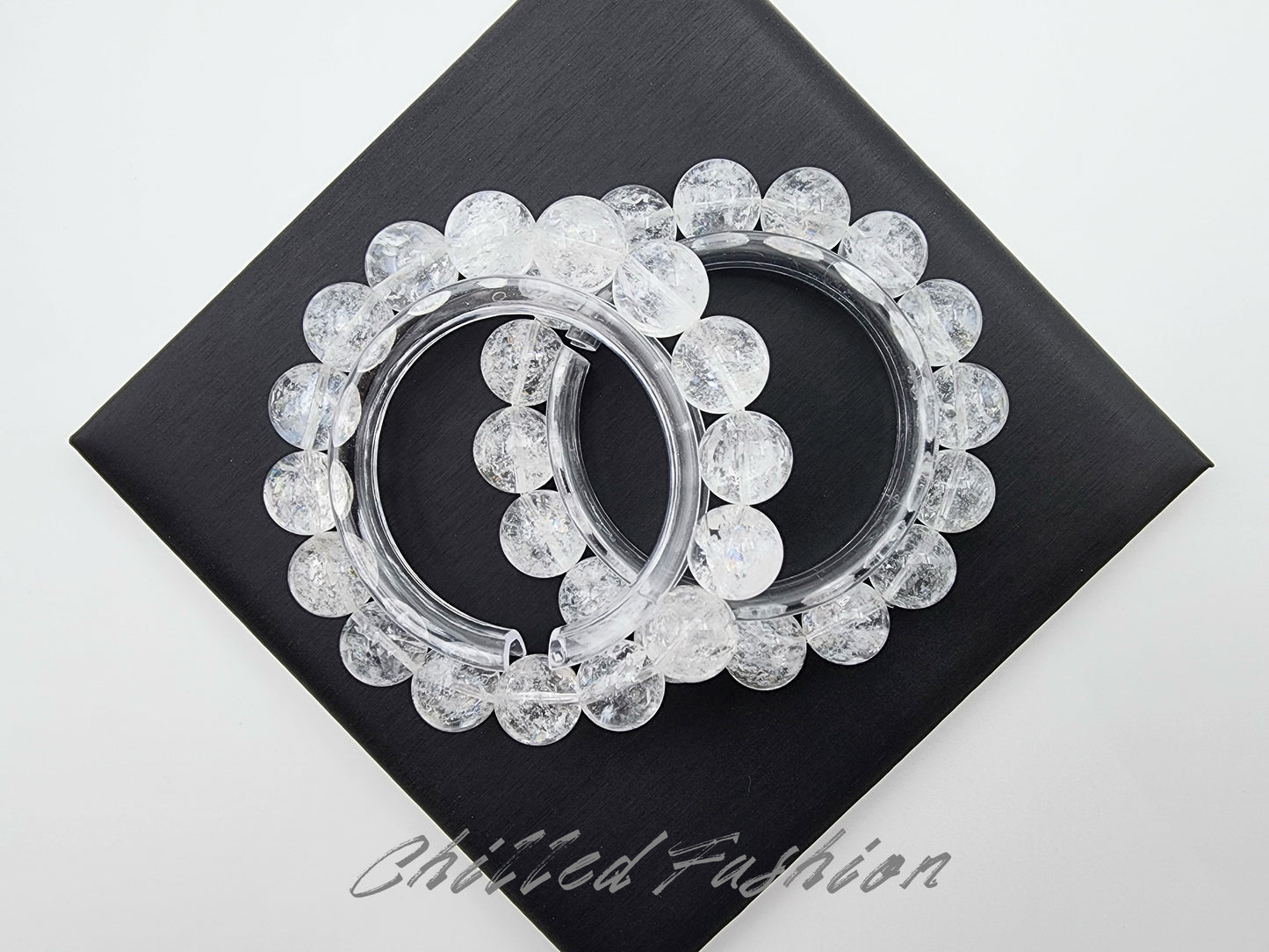 [Bracelet] Brazilian White Hematoid Quartz Bracelet