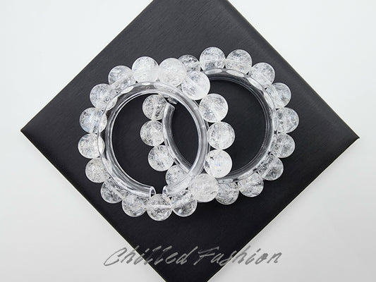 [Bracelet] Brazilian White Hematoid Quartz Bracelet