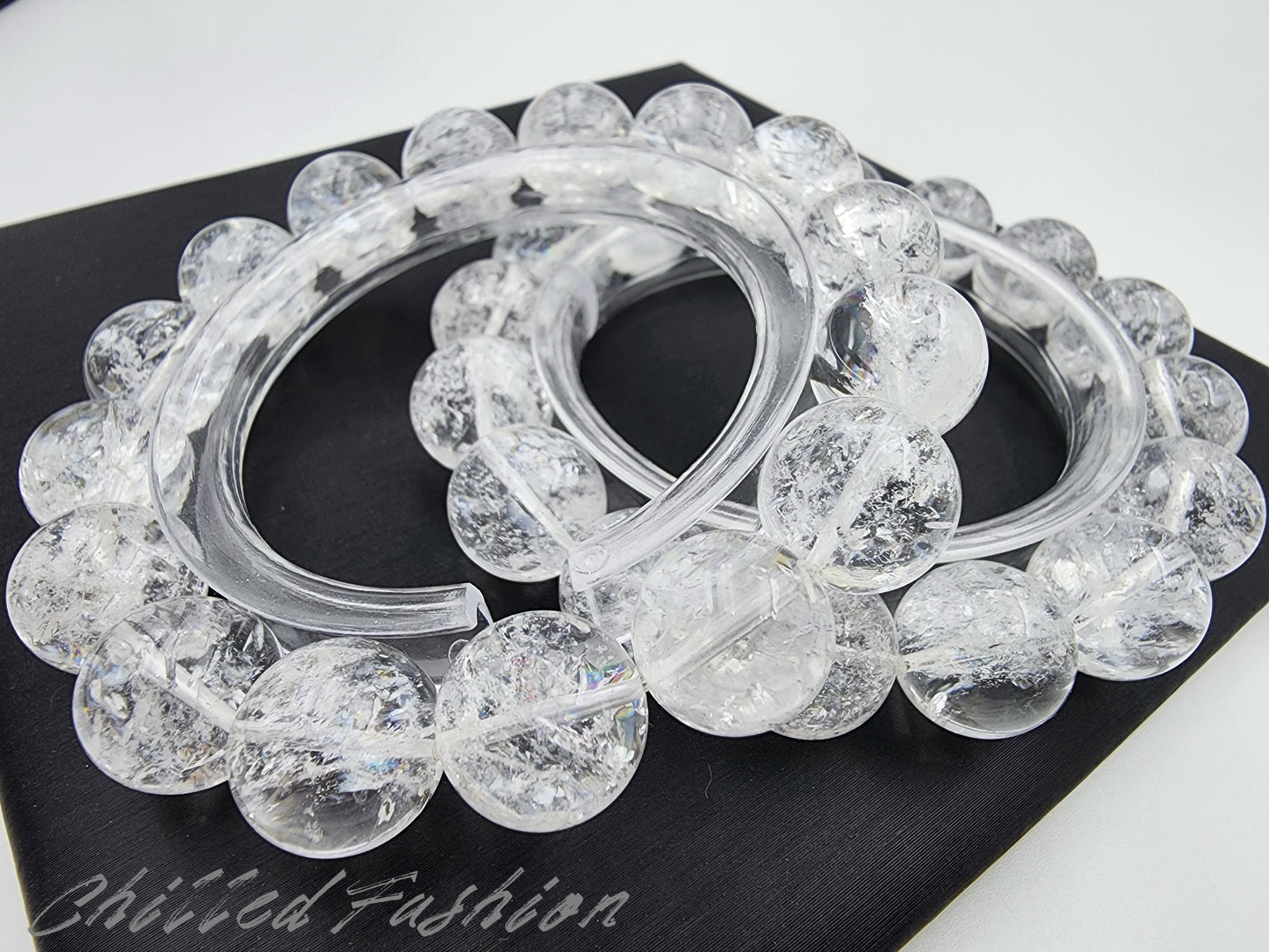 [Bracelet] Brazilian White Hematoid Quartz Bracelet