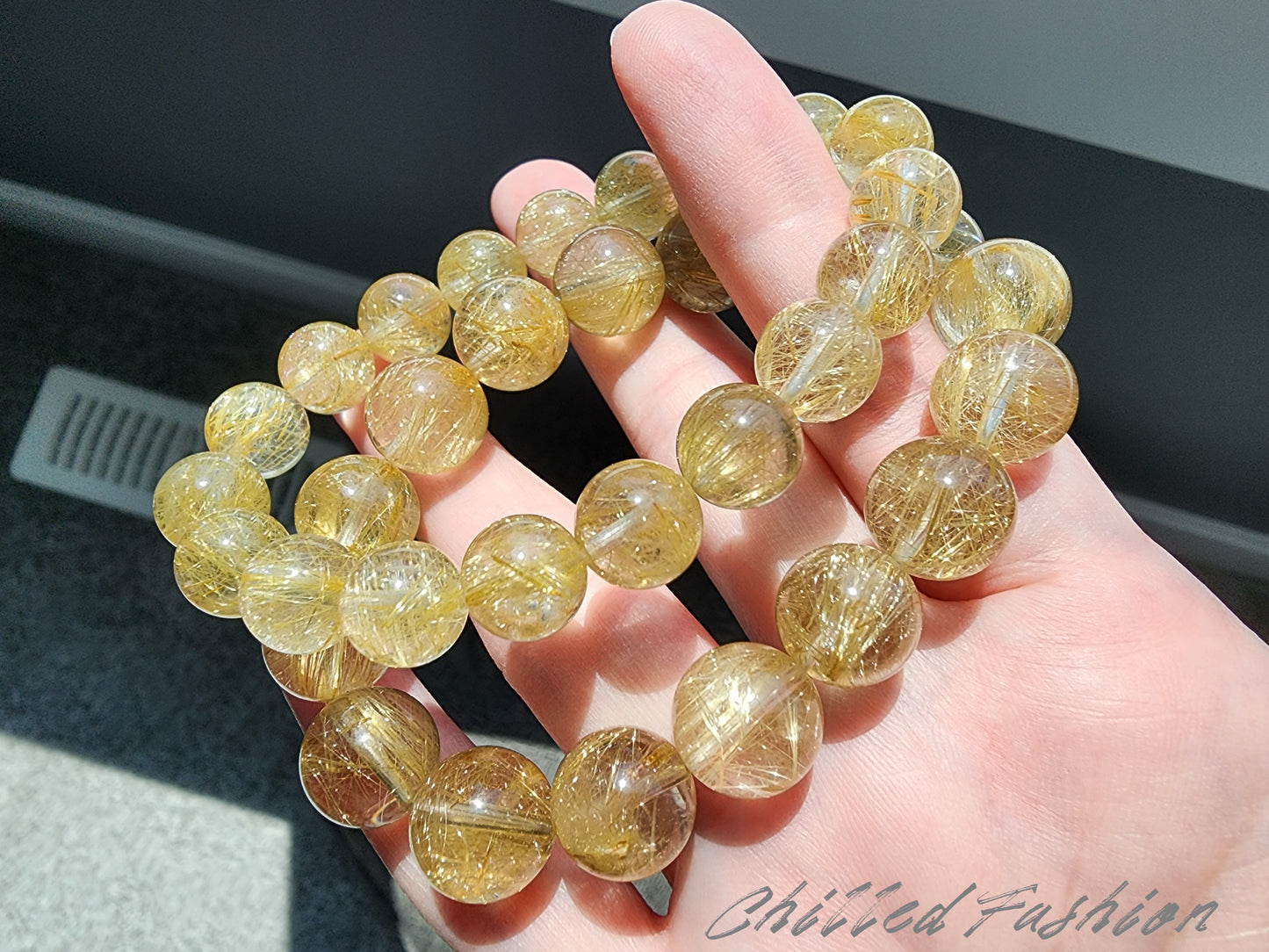 [Bracelet] Golden Threads of Destiny: Rutilated Quartz 金发晶 Bracelet