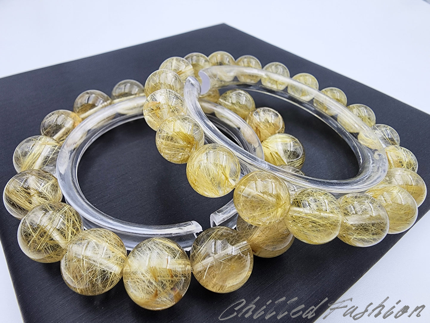 [Bracelet] Golden Threads of Destiny: Rutilated Quartz 金发晶 Bracelet