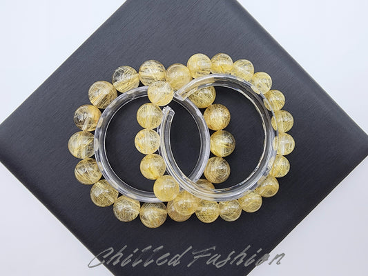 [Bracelet] Golden Threads of Destiny: Rutilated Quartz 金发晶 Bracelet