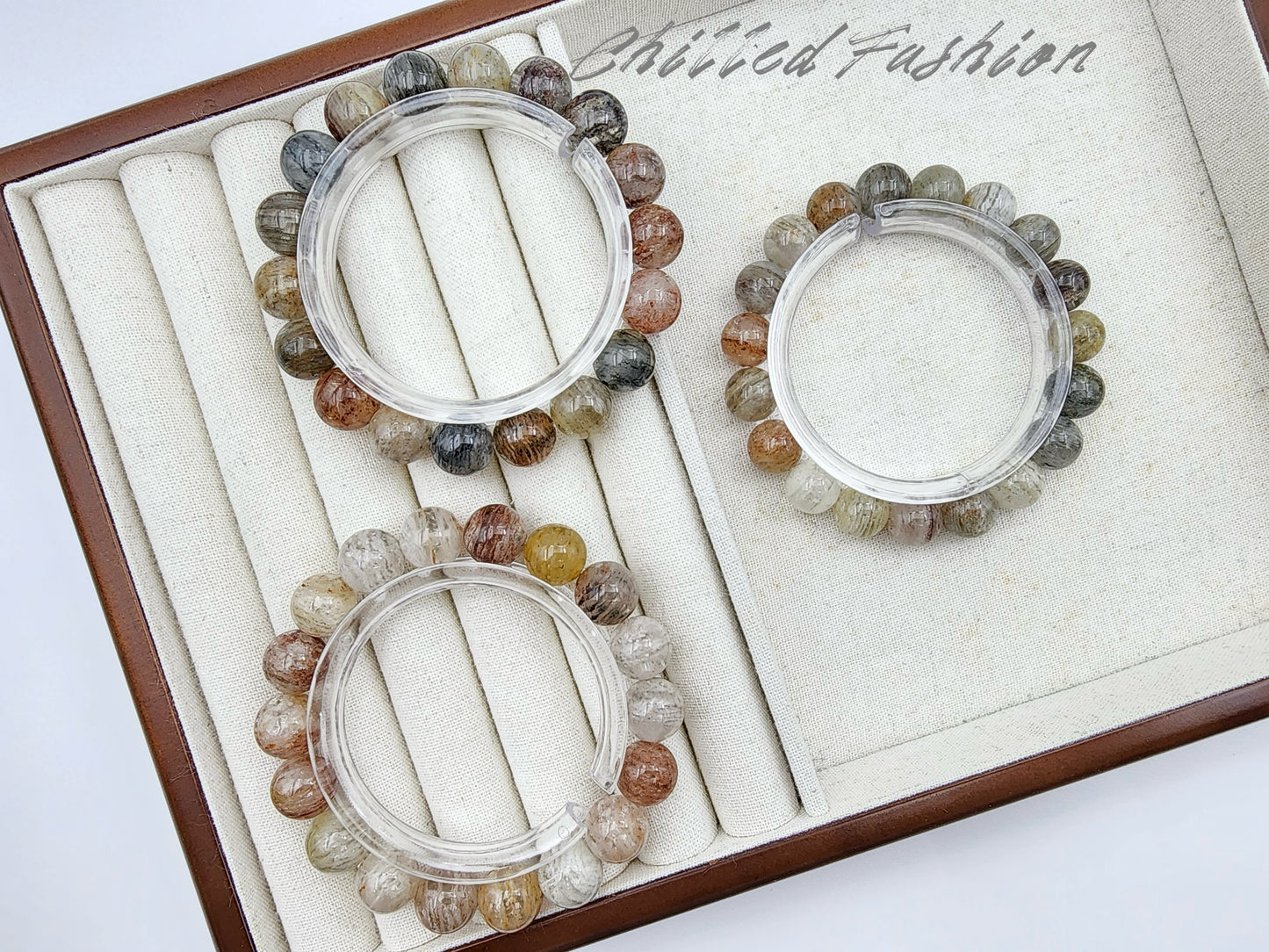 [Bracelet] 11mm Colorful Phantom Quartz Bracelet