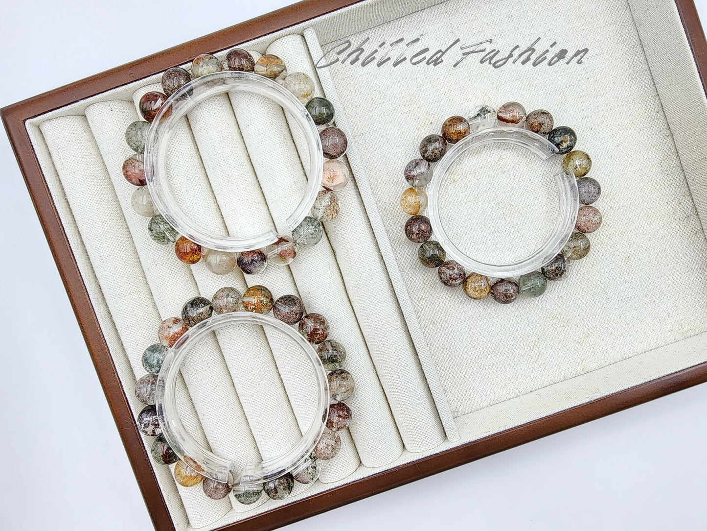 [Bracelet] 11mm Colorful Garden Phantom Quartz Bracelet
