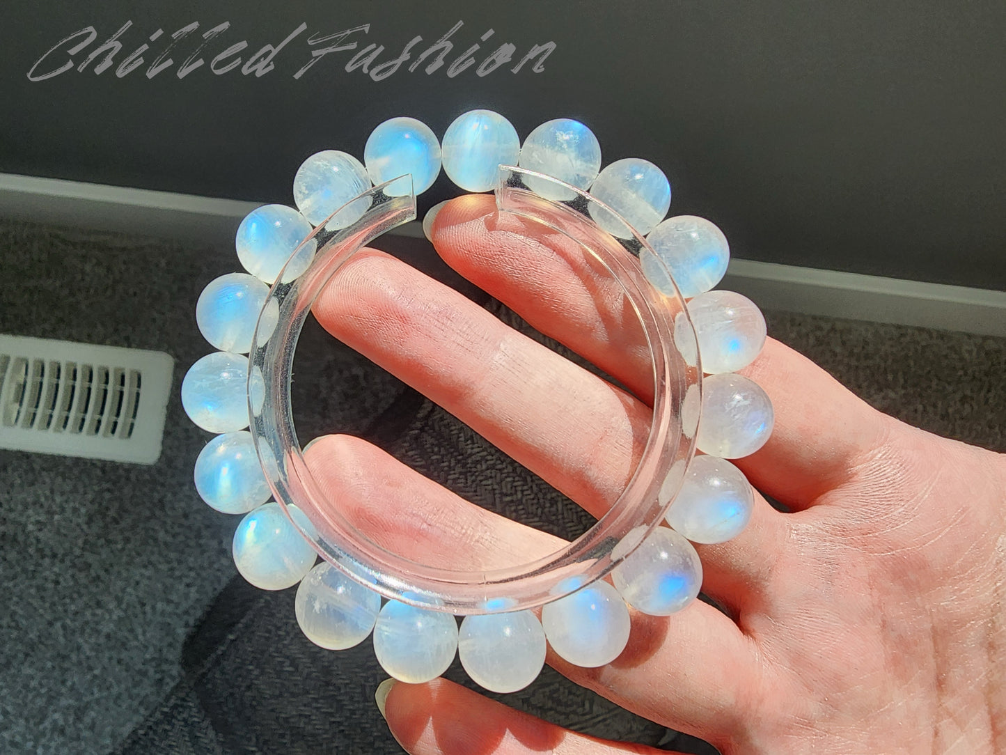 [Bracelet] 10mm Blue Moonstone Bracelet