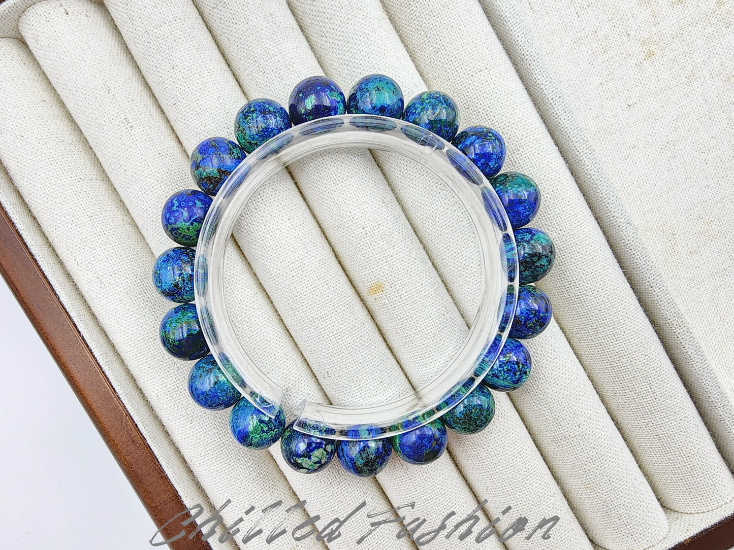 [Bracelet] Natural Azurite Bracelet with 11mm Beads