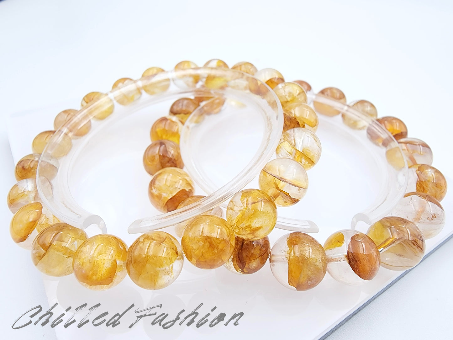 [Bracelet] Golden Healer Hematoid Quartz 蜜蜡胶花 Bracelet