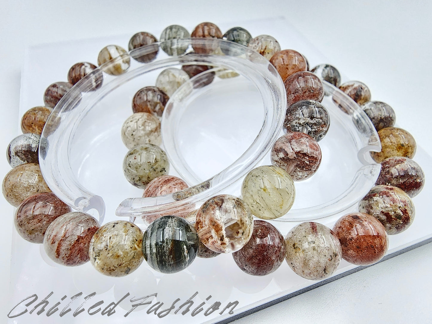 [Bracelet] Multi-Color Layered Phantom Quartz Bracelet