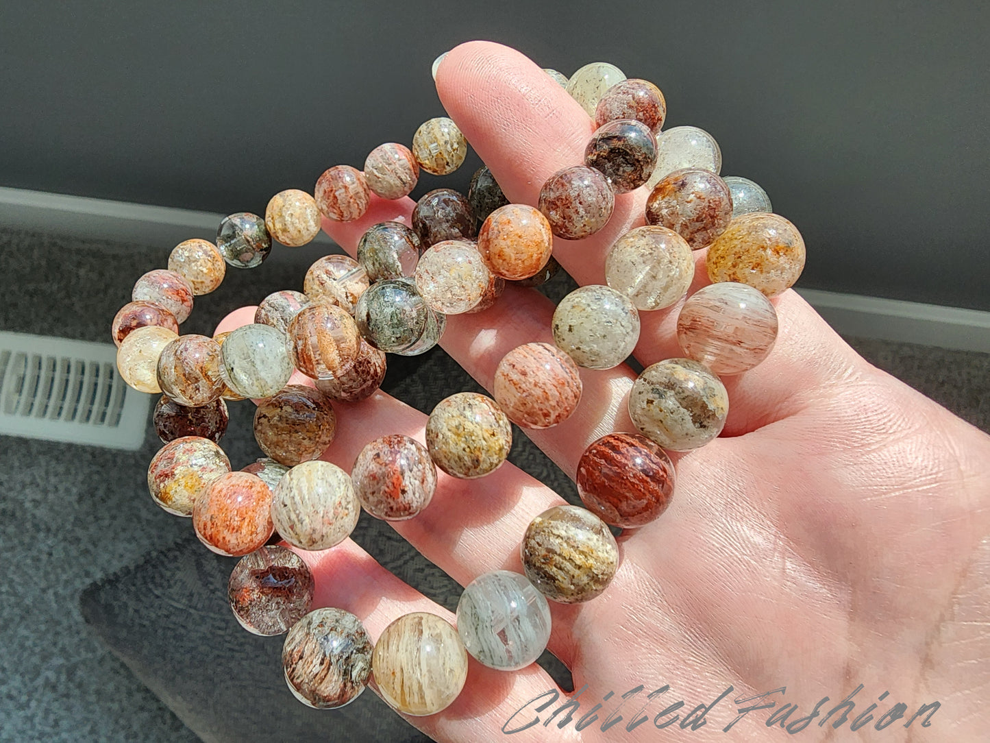 [Bracelet] Multi-Color Layered Phantom Quartz Bracelet