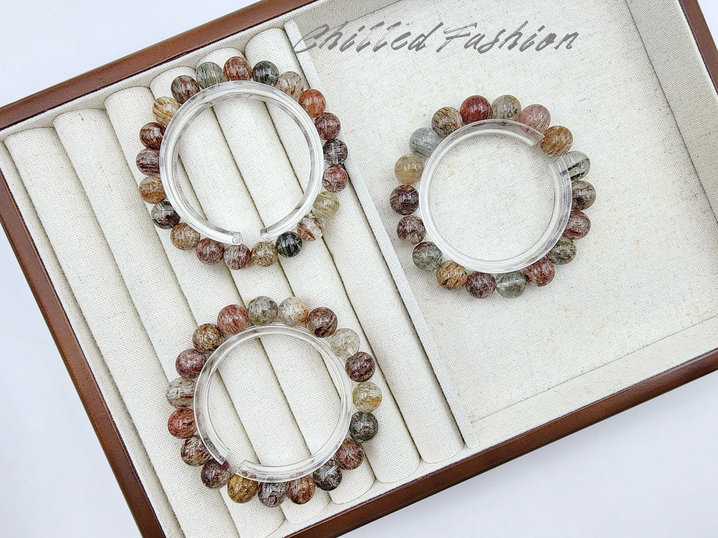 [Bracelet] Multi-Color Layered Phantom Quartz Bracelet