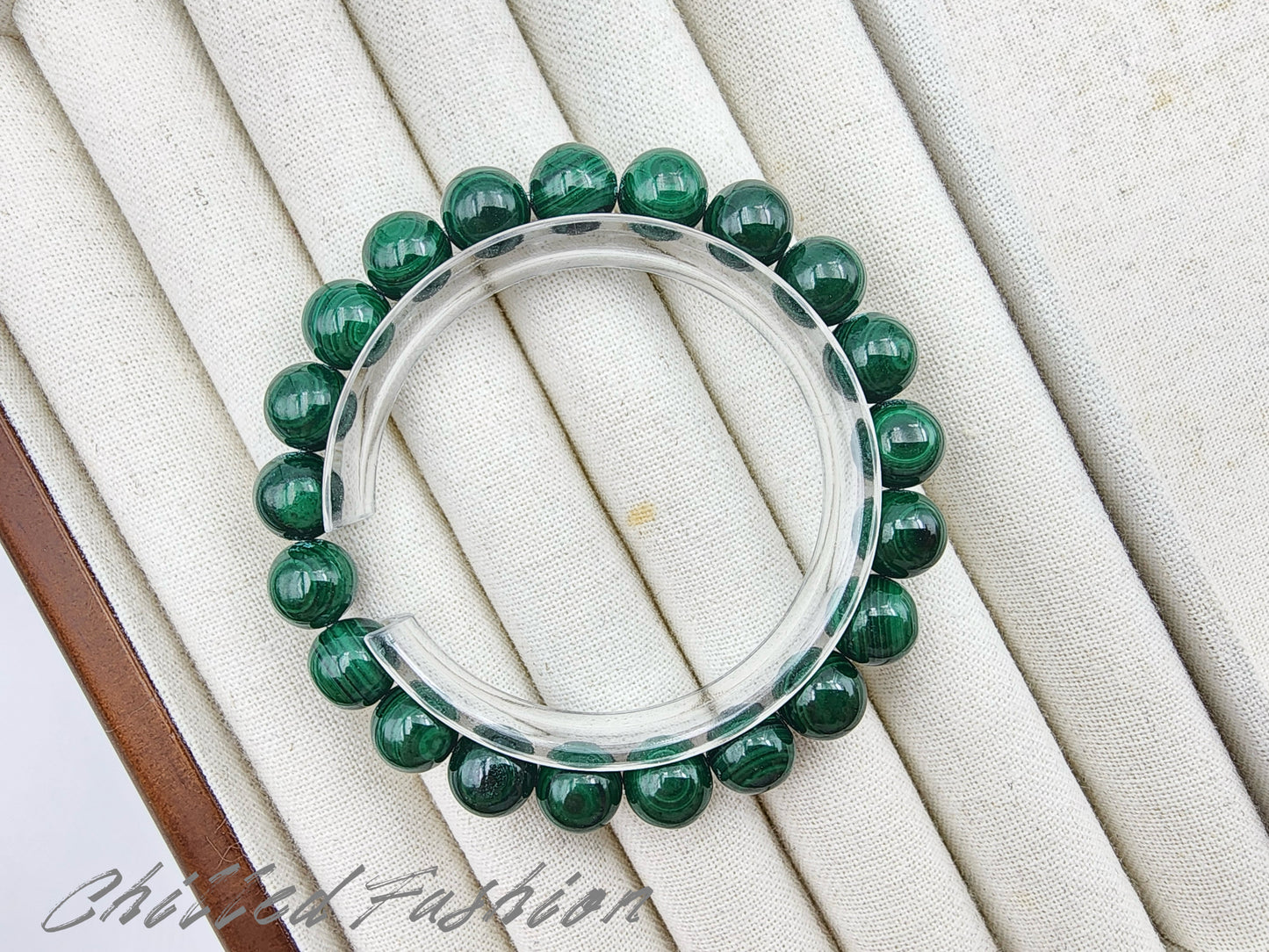 [Bracelet] Natural 9mm Malachite Bracelet