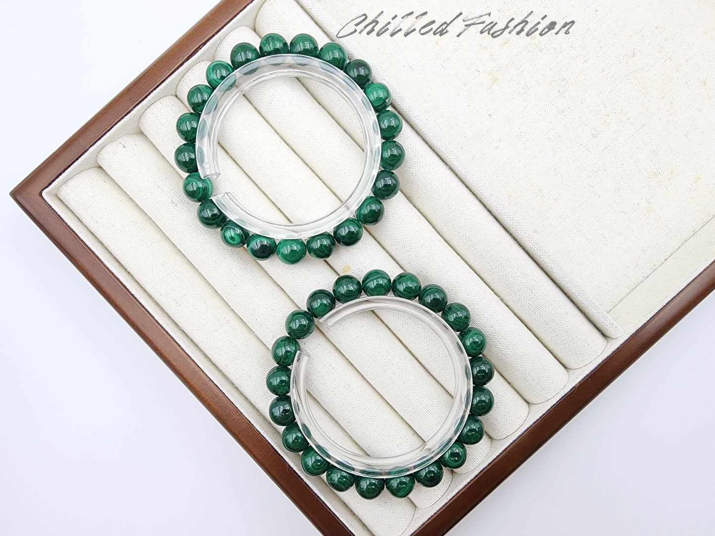 [Bracelet] Natural 9mm Malachite Bracelet