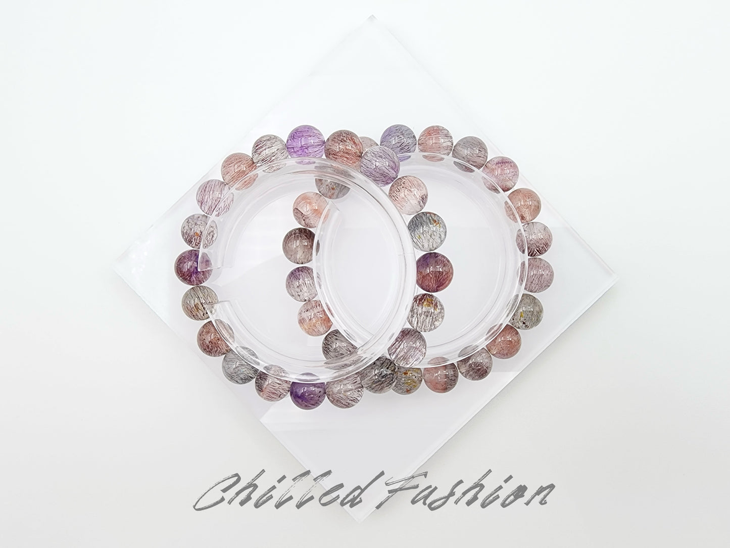 [Bracelet] 9mm Sacred Seven Vibes: Healing Crystal Bracelet with Super Seven 超七 Stones