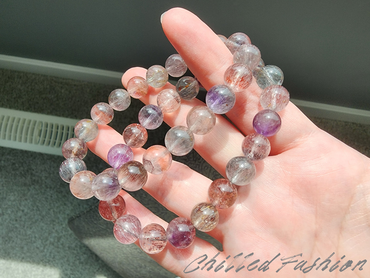 [Bracelet] 9mm Sacred Seven Vibes: Healing Crystal Bracelet with Super Seven 超七 Stones