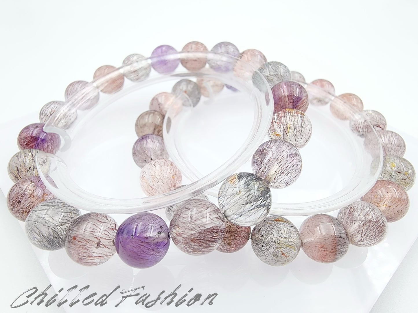 [Bracelet] 9mm Sacred Seven Vibes: Healing Crystal Bracelet with Super Seven 超七 Stones