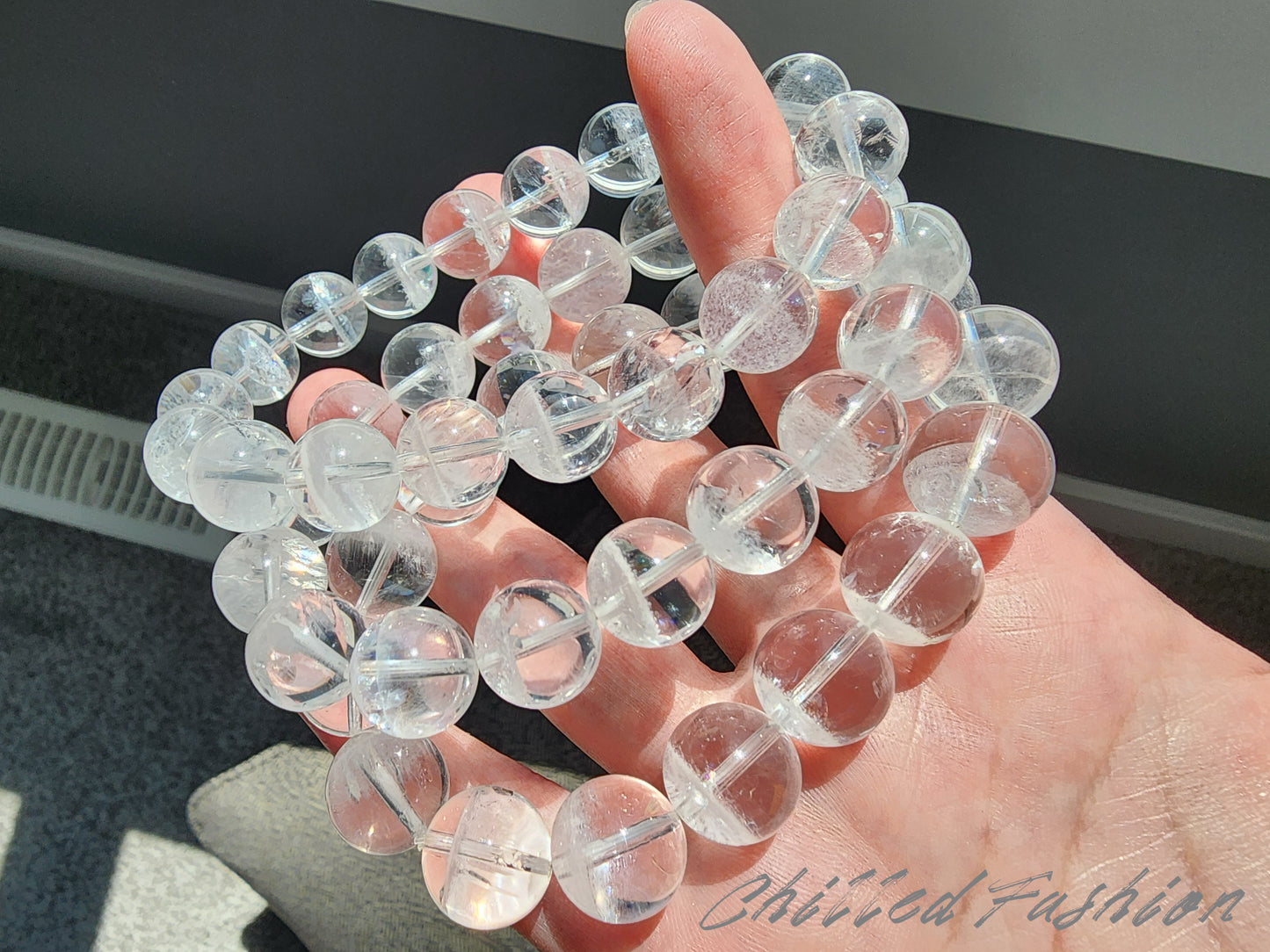 [Bracelet] Natural White Phantom Quartz Bracelet