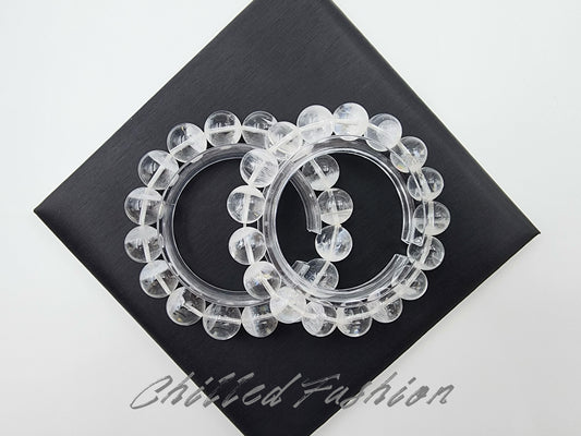 [Bracelet] Natural White Phantom Quartz Bracelet