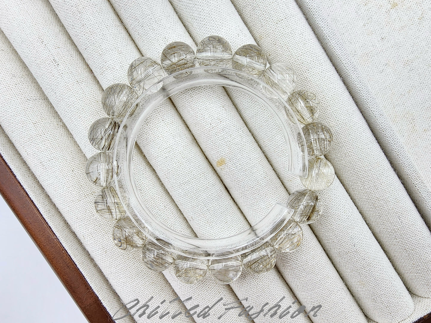 [Bracelet] 10mm Natural Silver Rutilated Quartz Bracelet