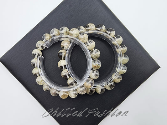 [Bracelet] Natural Matcha Green Phantom Quartz Beaded Bracelet