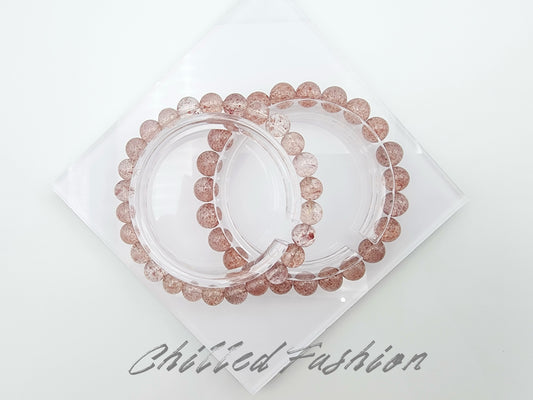 [Bracelet] Natural Strawberry Quartz Bracelet