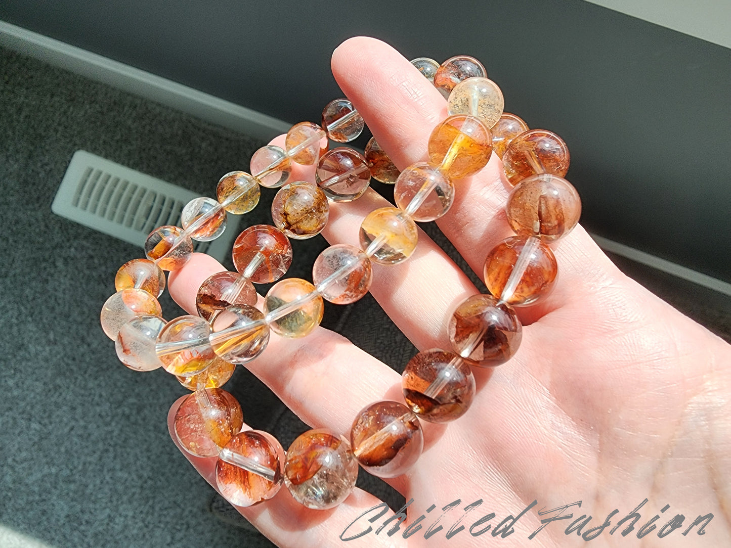 [Bracelet] Phantom Quartz Bracelet with Blooming Inclusions
