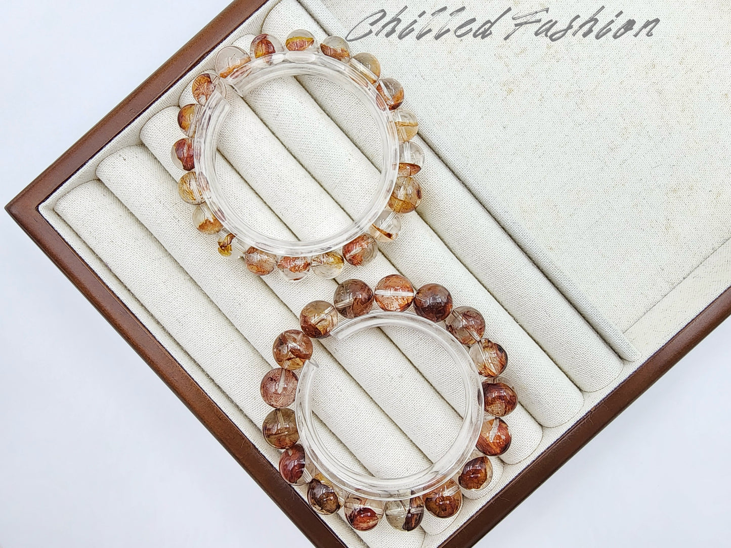 [Bracelet] Phantom Quartz Bracelet with Blooming Inclusions
