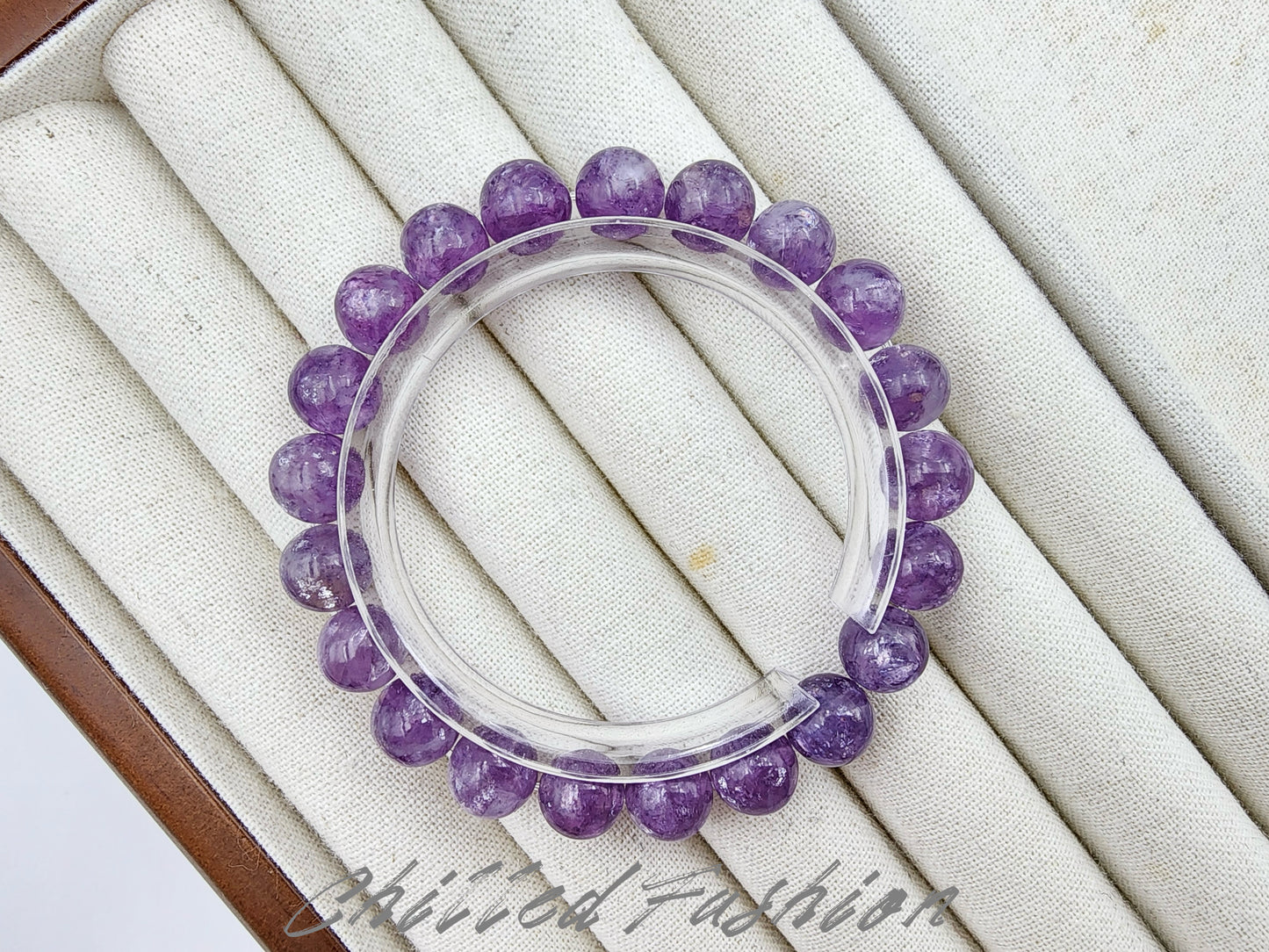 [Bracelet] Elegant Amethyst Radiance: 9mm Purple Lepidolite 紫祖母晶 Beaded Bracelet