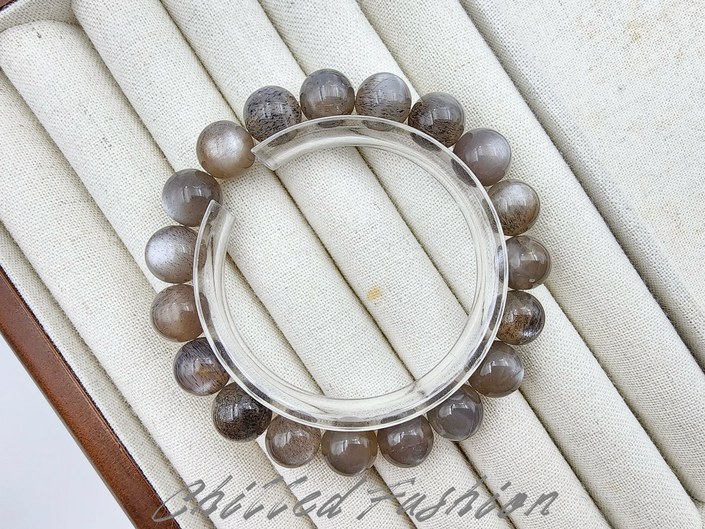 [Bracelet] Grounded in Strength: 10mm Black Gold Skeletal Sunstone Round Bead Bracelet