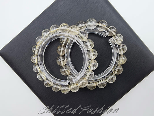 [Bracelet] Natural Golden Rutilated Quartz Bracelet