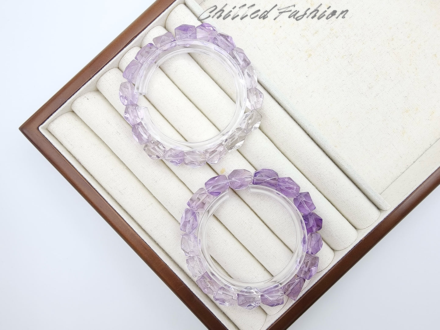 [Bracelet] Gradient Amethyst Nugget Bracelet