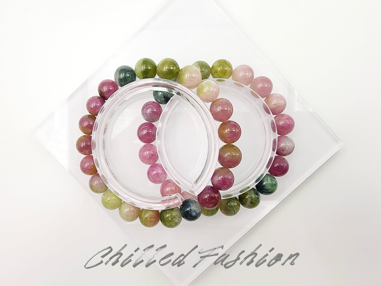 [Bracelet] Natural Watermelon Tourmaline Bracelet