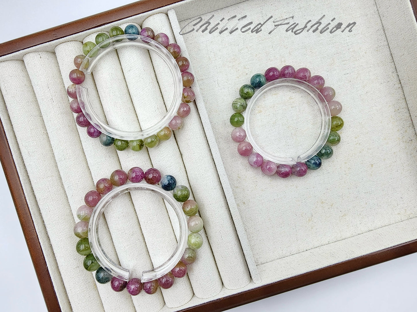 [Bracelet] Natural Watermelon Tourmaline Bracelet
