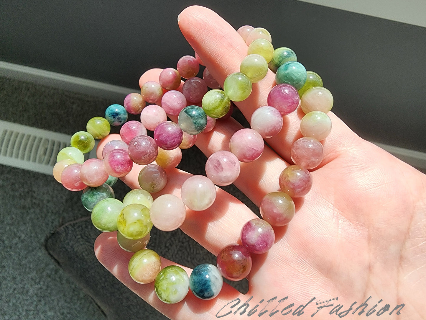 [Bracelet] Natural Watermelon Tourmaline Bracelet