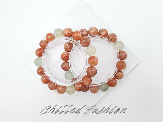 [Bracelet] Arusha Bracelet with Golden Sunstone and Green Beryl