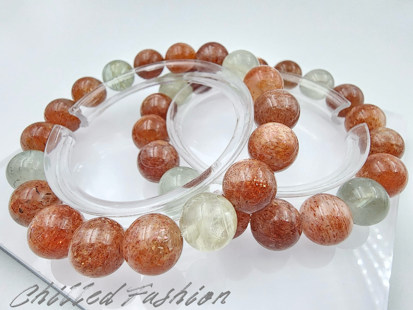 [Bracelet] Arusha Bracelet with Golden Sunstone and Green Beryl