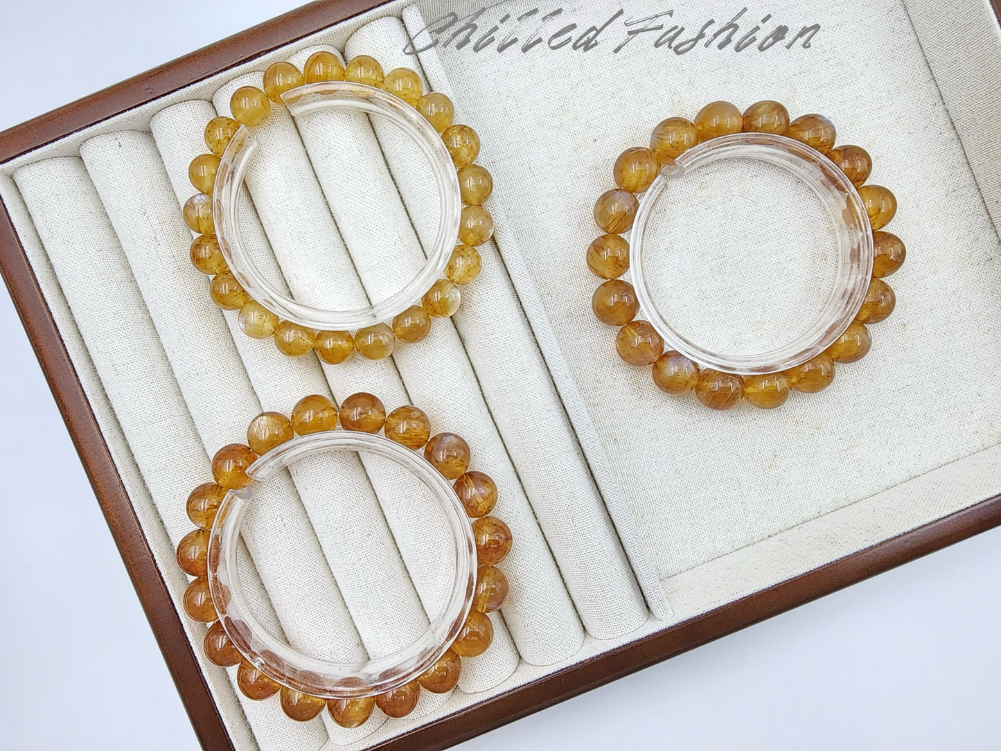 [Bracelet] Natural Orange Andesine Feldspar Bracelet