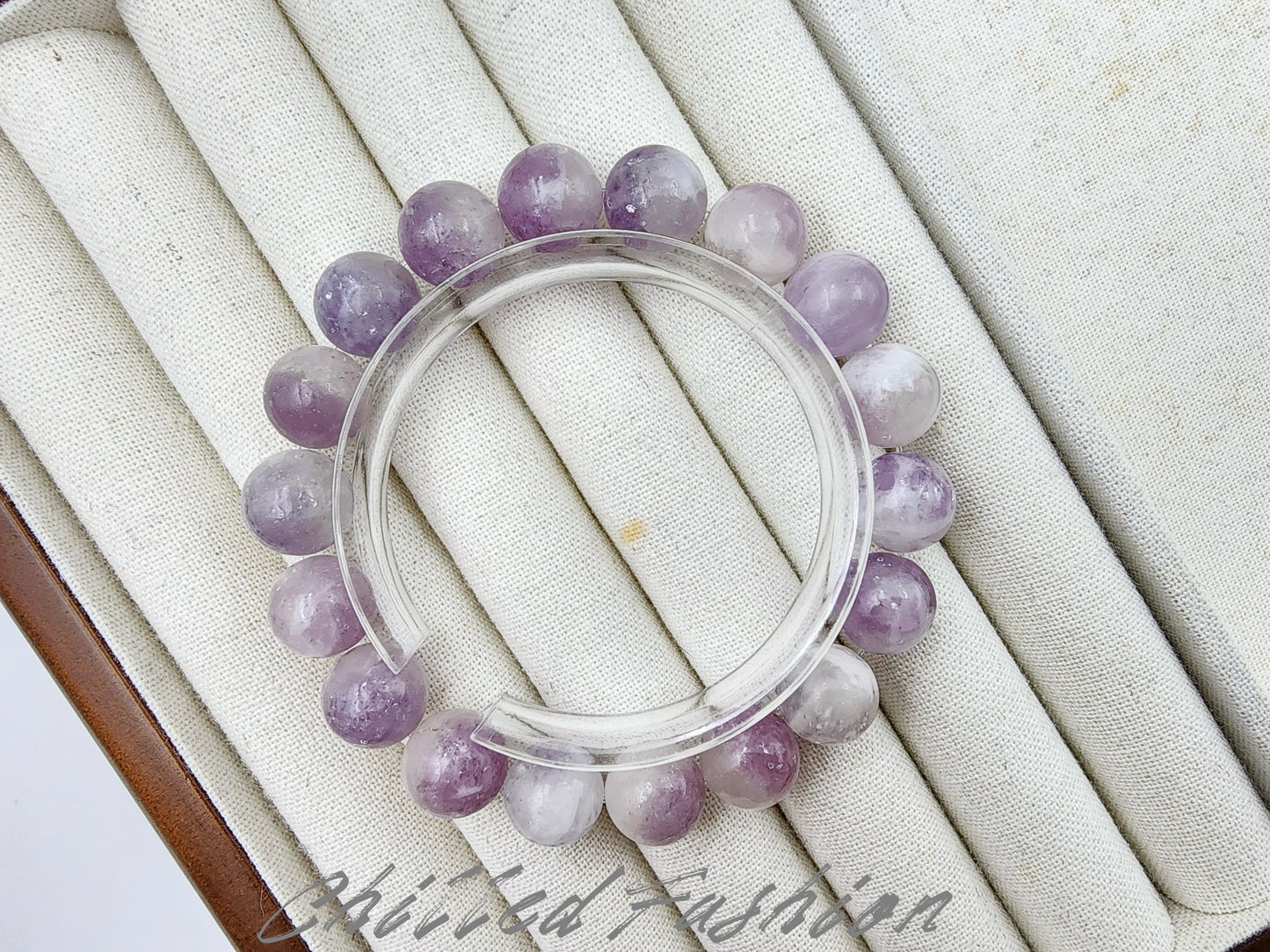 [Bracelet] Natural 11mm Lepidolite Bracelet in Soft Lavender Purple
