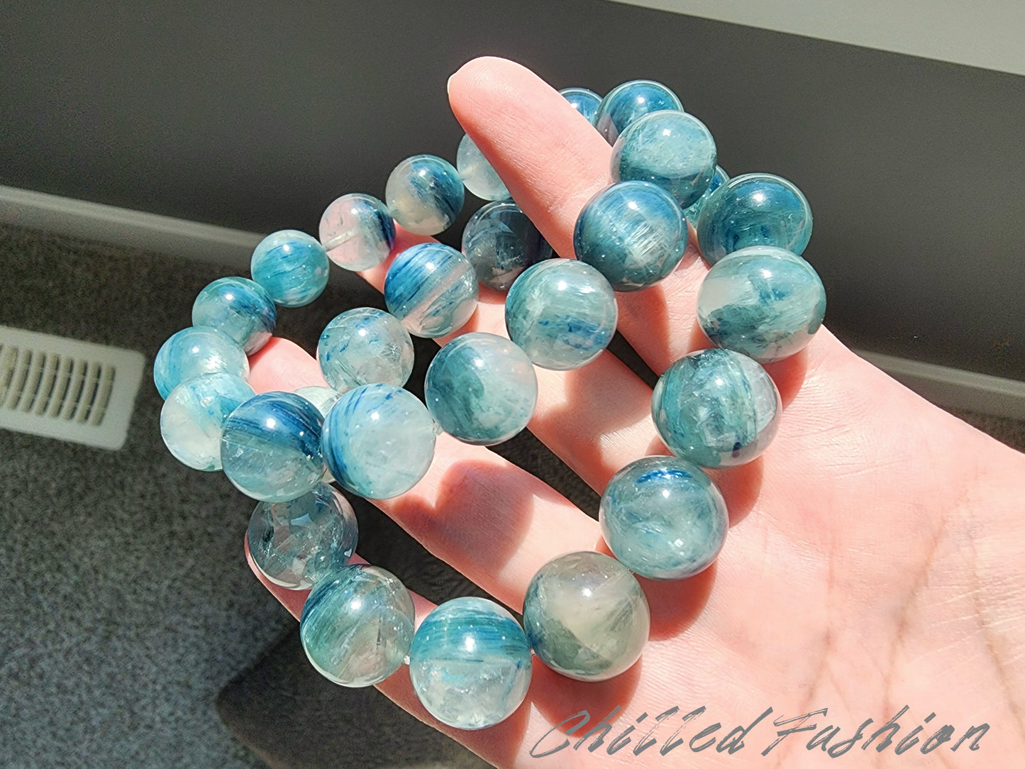 [Bracelet] Natural Green-Blue Kyanite Bracelet