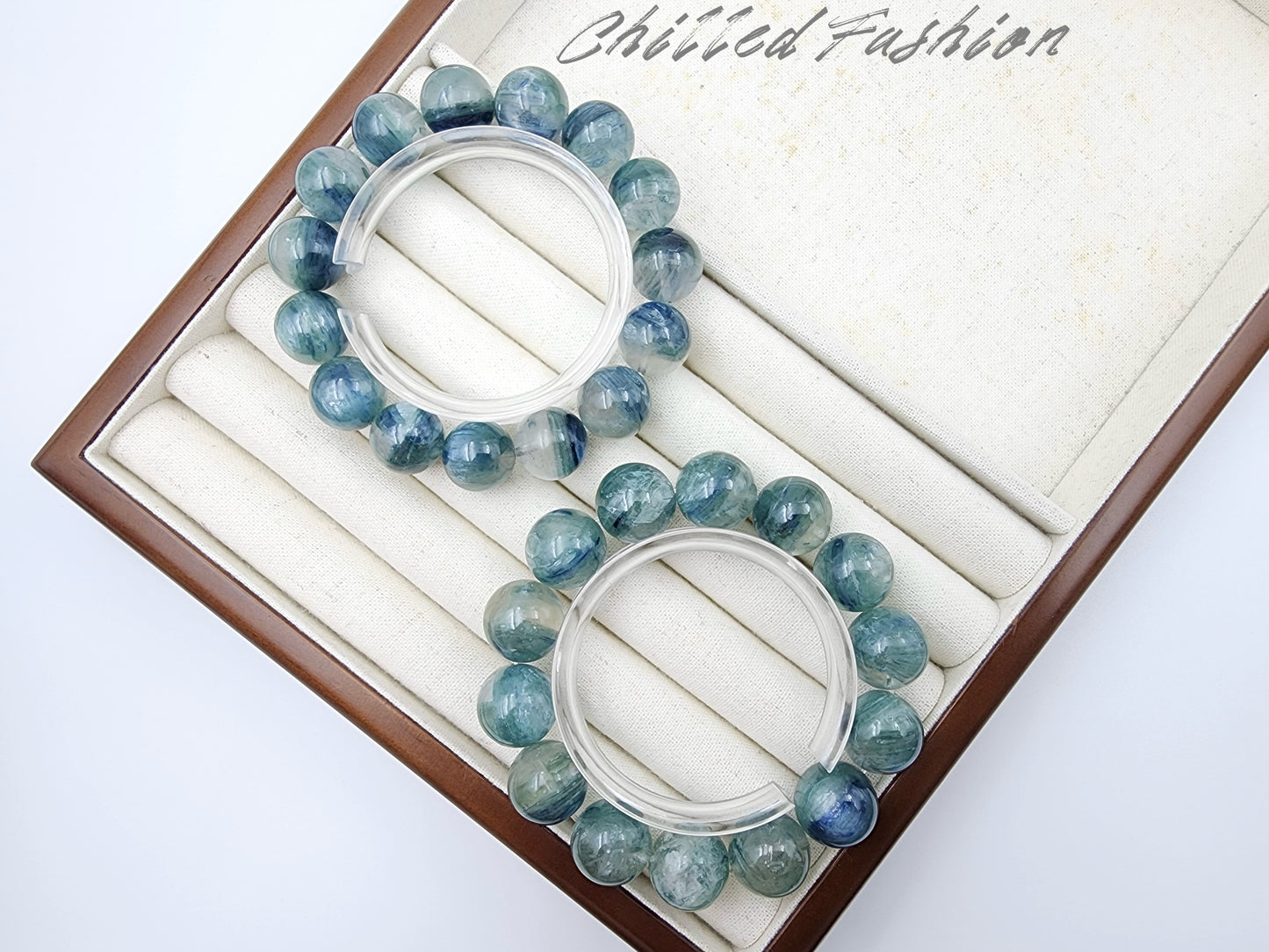 [Bracelet] Natural Green-Blue Kyanite Bracelet
