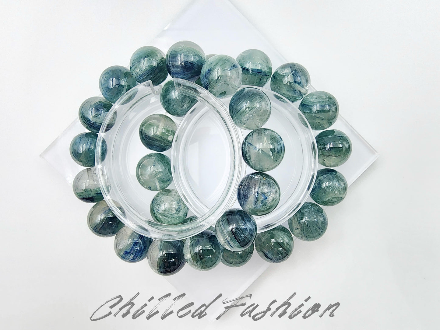 [Bracelet] Natural Green-Blue Kyanite Bracelet