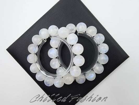 [Bracelet] Moonlit Night: Blue Sheen Moonstone 蓝月光 Bracelet