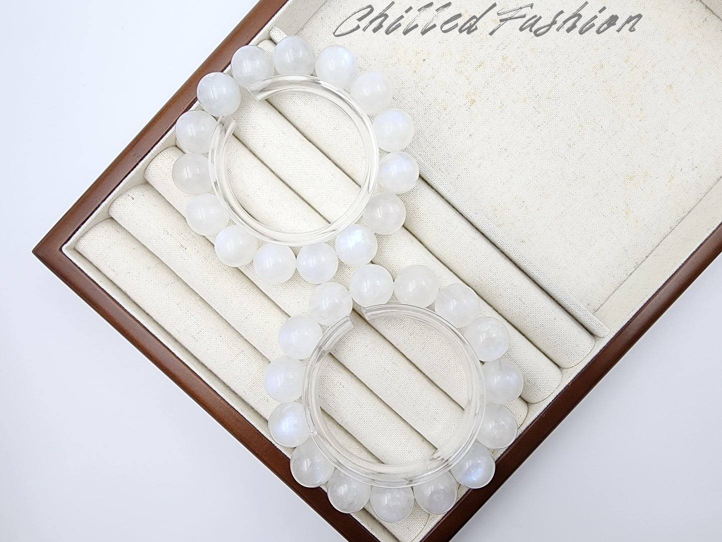 [Bracelet] Moonlit Night: Blue Sheen Moonstone 蓝月光 Bracelet