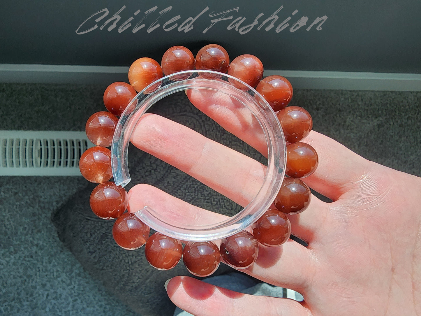 [Bracelet] 12mm Dusty Rose Rabbit Hair Quartz Bracelet