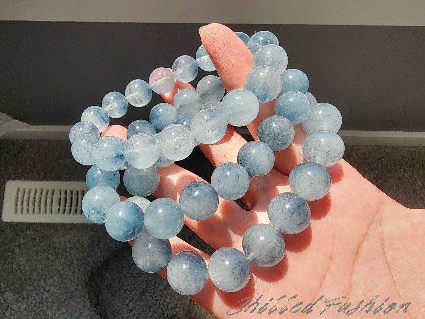 [Bracelet] Blue Rabbit Hair Quartz Bracelet