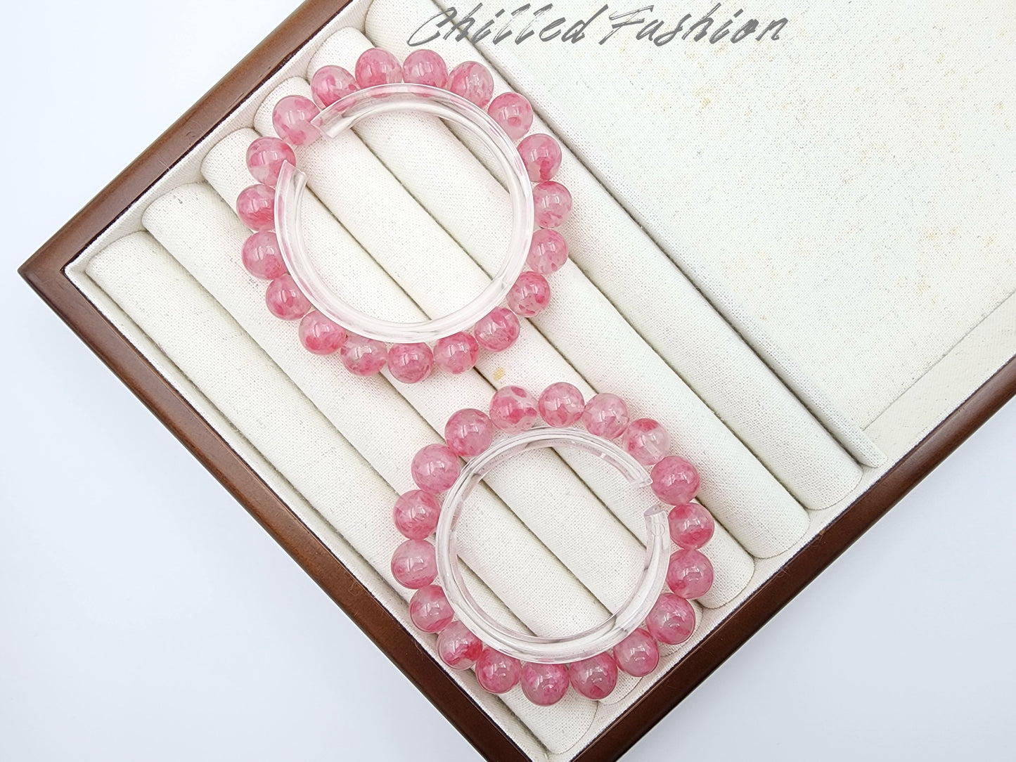 [Bracelet] Sakura Rhodonite 樱花雨蔷薇辉 Crystal Bracelet - Natural Gemstone Jewelry